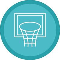 Basketball Hoop Line Multi Circle Icon vector