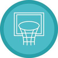 Basketball Hoop Line Multi Circle Icon vector