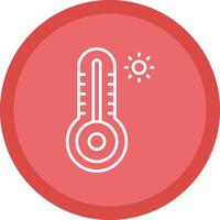 Thermometer Line Multi Circle Icon vector