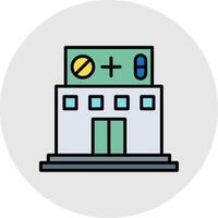 Pharmacy Line Filled Light Icon vector