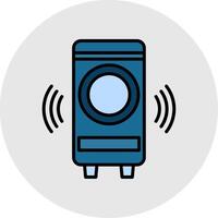 Woofer Line Filled Light Icon vector