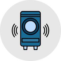 Woofer Line Filled Light Icon vector