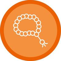 tasbih línea multi circulo icono vector