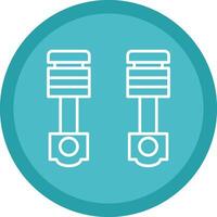 Pistons Line Multi Circle Icon vector