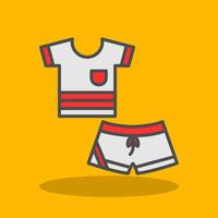 ropa de deporte lleno sombra icono vector