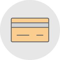 Credit Card Line Filled Light Icon vector