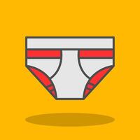 Underwear Filled Shadow Icon vector