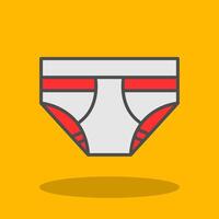 Underwear Filled Shadow Icon vector