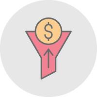 Traffic Conversion Line Filled Light Icon vector