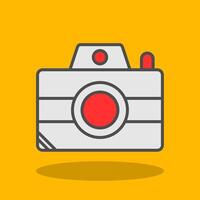 Camera Filled Shadow Icon vector