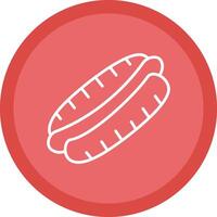 Hot Dog Line Multi Circle Icon vector