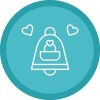 Wedding Bells Line Multi Circle Icon vector