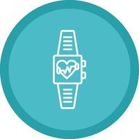 Fitness Watch Line Multi Circle Icon vector