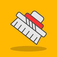 Cleaning Brush Filled Shadow Icon vector