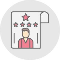 Customer Feedback Line Filled Light Icon vector