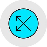 Split Line Filled Light Icon vector