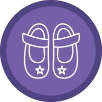 Baby Shoe Line Multi Circle Icon vector