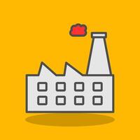 Factory Filled Shadow Icon vector