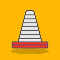 Traffic Cone Filled Shadow Icon vector