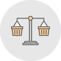 Commercial Law Line Filled Light Icon vector