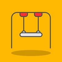 Swing Filled Shadow Icon vector