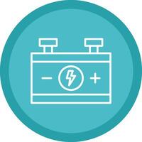 Car Battery Line Multi Circle Icon vector