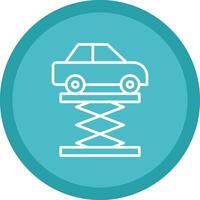 Car Jack Line Multi Circle Icon vector