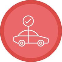 Car Check Line Multi Circle Icon vector