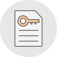 Keyword Generator Line Filled Light Icon vector