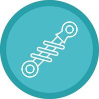 Shock Absorber Line Multi Circle Icon vector