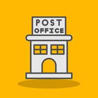 Post Office Filled Shadow Icon vector