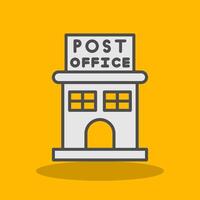 Post Office Filled Shadow Icon vector