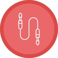 Auxiliary Cable Line Multi Circle Icon vector