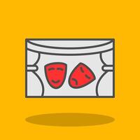 Theatre Filled Shadow Icon vector