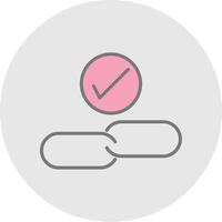 Backlink Checker Line Filled Light Icon vector
