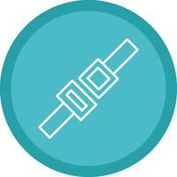 Seat Belt Line Multi Circle Icon vector