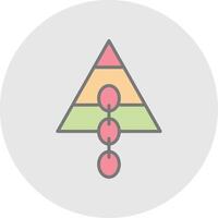 Link pyramide Line Filled Light Icon vector