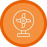 Cooling Fan Line Multi Circle Icon vector