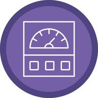 Ammeter Line Multi Circle Icon vector