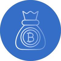 Bitcoin Flat Bubble Icon vector