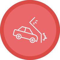 Car Crash Line Multi Circle Icon vector