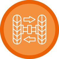 Wheel Alignment Line Multi Circle Icon vector