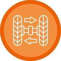 Wheel Alignment Line Multi Circle Icon vector