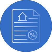 Contract Flat Bubble Icon vector