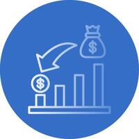 Risk Flat Bubble Icon vector
