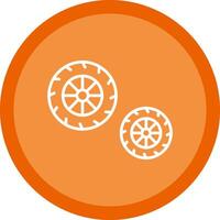 Tires Line Multi Circle Icon vector