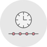 Free Time Line Filled Light Icon vector
