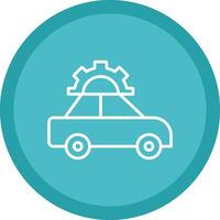 Car Repair Line Multi Circle Icon vector