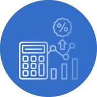 Calculator Flat Bubble Icon vector