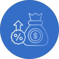 Profits Flat Bubble Icon vector